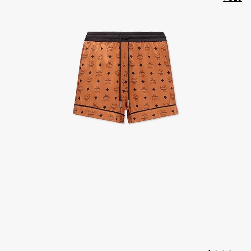 *MCM* Silk Logo shorts